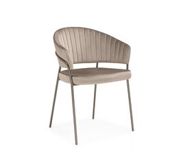 Стул на металлокаркасе Лео светло-коричневый (H-61) / коричневый | Интернет магазин мебели и декора LifeDekor