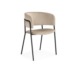 Стул на металлокаркасе Осло темно-бежевый (H-07) / черный | Интернет магазин мебели и декора LifeDekor