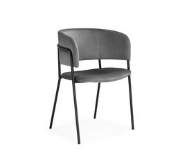 Стул на металлокаркасе Осло темно-серый (H-15) / черный | Интернет магазин мебели и декора LifeDekor