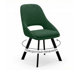 Стул DikLine 247 поворотный, BL10 зеленый, ножки черные | Интернет магазин мебели и декора LifeDekor