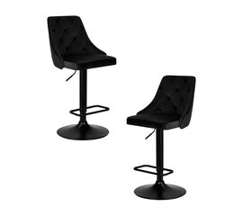 Набор 2 шт Стул барный DOBRIN JOSEPH BLACK, черный велюр (MJ9-101), Вариант: черный велюр (MJ9-101) | Интернет магазин мебели и декора LifeDekor