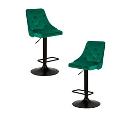 Набор 2 шт Стул барный DOBRIN JOSEPH BLACK, зеленый велюр (MJ9-88), Вариант: зеленый велюр (MJ9-88) | Интернет магазин мебели и декора LifeDekor