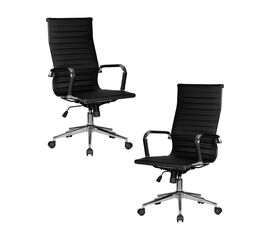 Набор 2 шт Офисное кресло для руководителей DOBRIN CLARK SIMPLE, чёрный, Вариант: чёрный | Интернет магазин мебели и декора LifeDekor