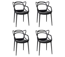 Набор 4 шт Стул обеденный DOBRIN MASTERS, чёрный (B-03), Вариант: чёрный (B-03) | Интернет магазин мебели и декора LifeDekor