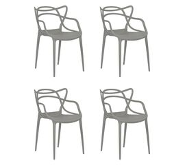 Набор 4 шт Стул обеденный DOBRIN MASTERS, светло-серый (GR-01), Вариант: светло-серый (GR-01) | Интернет магазин мебели и декора LifeDekor
