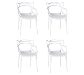 Набор 4 шт Стул обеденный DOBRIN MASTERS, белый (W-02), Вариант: белый (W-02) | Интернет магазин мебели и декора LifeDekor