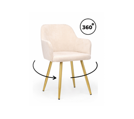 Стул на металлокаркасе Инфини 360 латте (ocean 003) / золотой | Интернет магазин мебели и декора LifeDekor