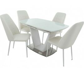 Обеденная группа (Стол Севилья OPTI ПМ и 4 стула Марсала), белый | Интернет магазин мебели и декора LifeDekor