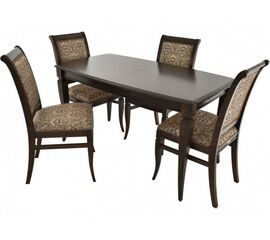 Обеденная группа (Стол Сибарит и 4 стула Сибарит-2), орех темный | Интернет магазин мебели и декора LifeDekor