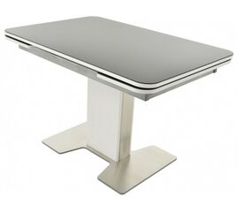 Стол «Тайбэй» стекло черное, каркас белый | Интернет магазин мебели и декора LifeDekor