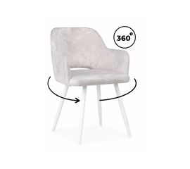 Стул на металлокаркасе Эолин 360 светло-бежевый (simple 011) / белый | Интернет магазин мебели и декора LifeDekor