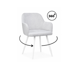 Стул на металлокаркасе Инфини 360 светло-серый (ocean 021) / белый | Интернет магазин мебели и декора LifeDekor