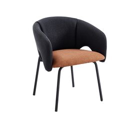 Стул обеденный Afrida рогожка тёмно-синий терракот | Интернет магазин мебели и декора LifeDekor