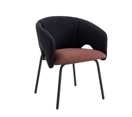 Стул обеденный Afrida рогожка черный бордо | Интернет магазин мебели и декора LifeDekor