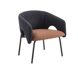 Кресло лаунж Afrida рогожка тёмно-синий терракот | Интернет магазин мебели и декора LifeDekor