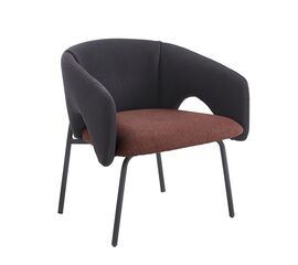 Кресло лаунж Afrida рогожка черный бордо | Интернет магазин мебели и декора LifeDekor