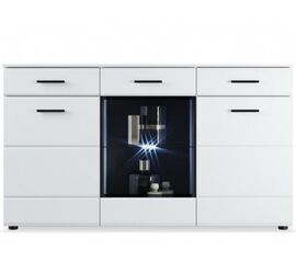 Комод «Йорк», 2д1в2ящ, Белый/белый глянец | Интернет магазин мебели и декора LifeDekor