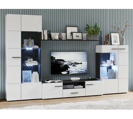 Стенка «Невада», Морское дерево/белый глянец | Интернет магазин мебели и декора LifeDekor