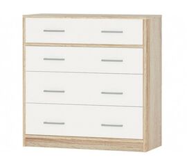 Комод «Стелс» 4ящ, Дуб сонома/белый | Интернет магазин мебели и декора LifeDekor