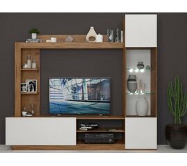 Стенка «Флекс», Дуб Крафт золотой/белый | Интернет магазин мебели и декора LifeDekor