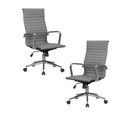 Набор 2 шт Офисное кресло для руководителей DOBRIN CLARK SIMPLE, серый (47), Вариант: серый (47) | Интернет магазин мебели и декора LifeDekor