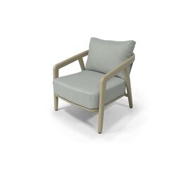 "Брюссель" кресло из искусстенного ротанга, цвет серый, каркас под дерево (холодно-бежевый) | Интернет магазин мебели и декора LifeDekor