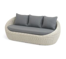 "Барселона" диван из искусственного ротанга трехместный, цвет бежевый | Интернет магазин мебели и декора LifeDekor