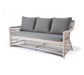 "Гранд Латте" диван трехместный из искусственного ротанга, цвет бежевый | Интернет магазин мебели и декора LifeDekor