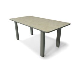 "Витория" обеденный стол из алюминия, столешница из искусственного камня | Интернет магазин мебели и декора LifeDekor