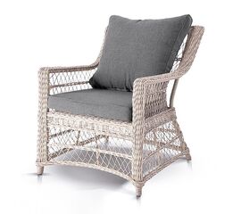 "Гранд Латте" кресло из искусственного ротанга, цвет бежевый | Интернет магазин мебели и декора LifeDekor