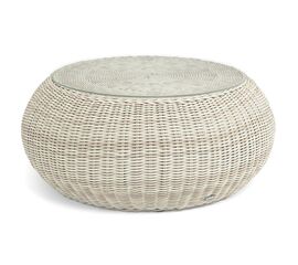 "Барселона" журнальный столик из искусственного ротанга, цвет бежевый | Интернет магазин мебели и декора LifeDekor