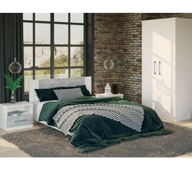 Спальня «Аврора» 2дв шк, Белый/Ателье светлый | Интернет магазин мебели и декора LifeDekor