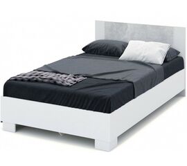 Кровать «Аврора» 120*200 (основание ЛДСП), Белый/Ателье светлый | Интернет магазин мебели и декора LifeDekor