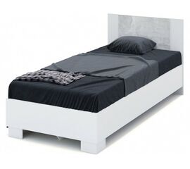 Кровать «Аврора» 90*200 (основание ЛДСП), Белый/Ателье светлый | Интернет магазин мебели и декора LifeDekor