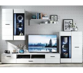 Стенка «Йорк» с комодом, Белый/белый глянец | Интернет магазин мебели и декора LifeDekor