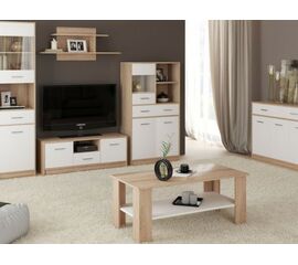 Стенка «Стелс» с комодом, Дуб сонома/белый | Интернет магазин мебели и декора LifeDekor