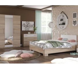 Спальня «Аврора» 3дв шк, Дуб сонома/Белый | Интернет магазин мебели и декора LifeDekor