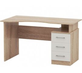 Стол «Гарвард» эргономик 130 3ящ ЛВ, Дуб сонома/Белый | Интернет магазин мебели и декора LifeDekor