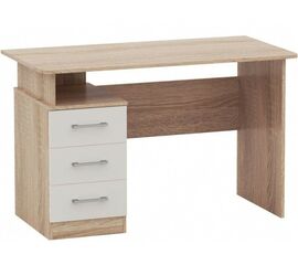 Стол «Гарвард» 120 3ящ, Дуб сонома/Белый | Интернет магазин мебели и декора LifeDekor