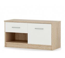 Тумба «Стелс» 1д1ящ, Дуб сонома/белый | Интернет магазин мебели и декора LifeDekor