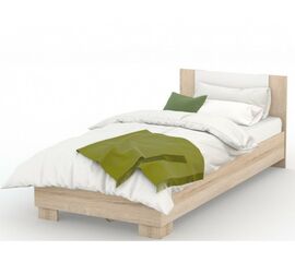 Кровать «Аврора» 120*200 (основание ЛДСП), Дуб сонома/Белый | Интернет магазин мебели и декора LifeDekor