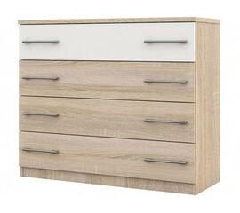 Комод «Аврора» 4ящ, Дуб сонома/Белый | Интернет магазин мебели и декора LifeDekor