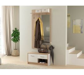 Прихожая «Стелс», Дуб сонома/белый | Интернет магазин мебели и декора LifeDekor