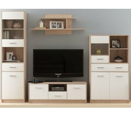 Стенка «Стелс», Дуб сонома/белый | Интернет магазин мебели и декора LifeDekor