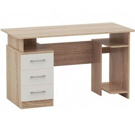Стол «Гарвард» 130 3ящ, Дуб сонома/Белый | Интернет магазин мебели и декора LifeDekor