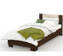 Кровать «Аврора» 120*200 (основание ЛДСП), Венге/Дуб молочный | Интернет магазин мебели и декора LifeDekor