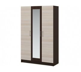 Шкаф «Алена» 3дв с зеркалом, Венге/Дуб молочный | Интернет магазин мебели и декора LifeDekor