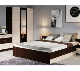 Спальня «Алена» 3 дв. шк, Венге/Дуб молочный | Интернет магазин мебели и декора LifeDekor