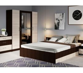 Спальня «Алена» 4 дв. шк, Венге/Дуб молочный | Интернет магазин мебели и декора LifeDekor