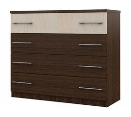 Комод «Аврора» 4ящ, Венге/Дуб молочный | Интернет магазин мебели и декора LifeDekor